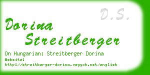 dorina streitberger business card